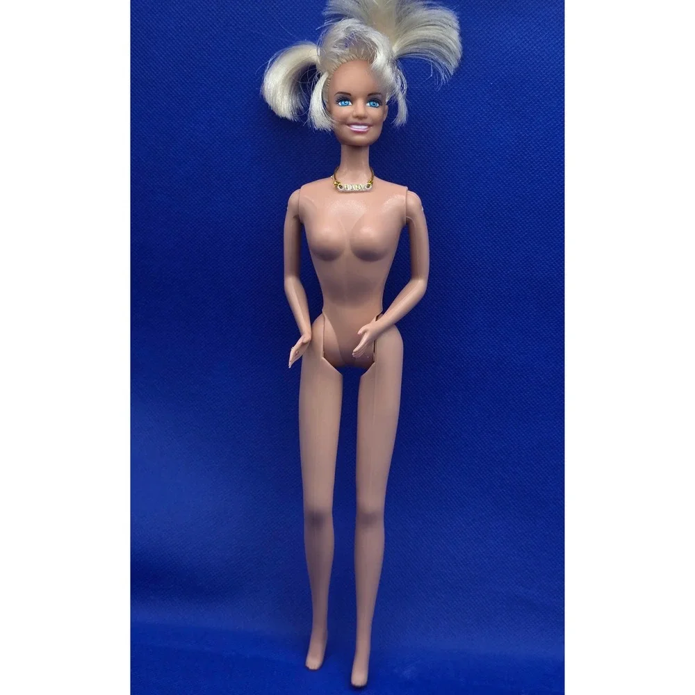 Spice Girls Baby Spice Emma Bunton Doll 1997 Blonde Cut Pigtails w/ Necklace 90s